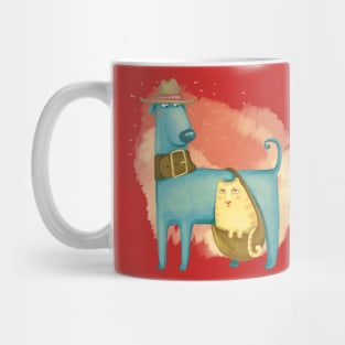 Dog Cat friends Mug